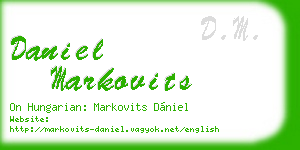 daniel markovits business card
